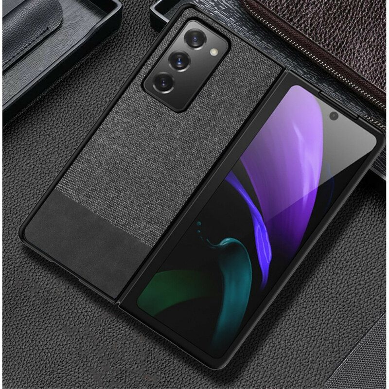 Kuori Samsung Galaxy Z Fold 2 Keinonahka Ja Kangas