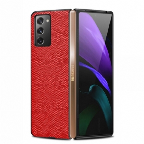 Kuori Samsung Galaxy Z Fold 2 Teksturoitu Aito Nahka