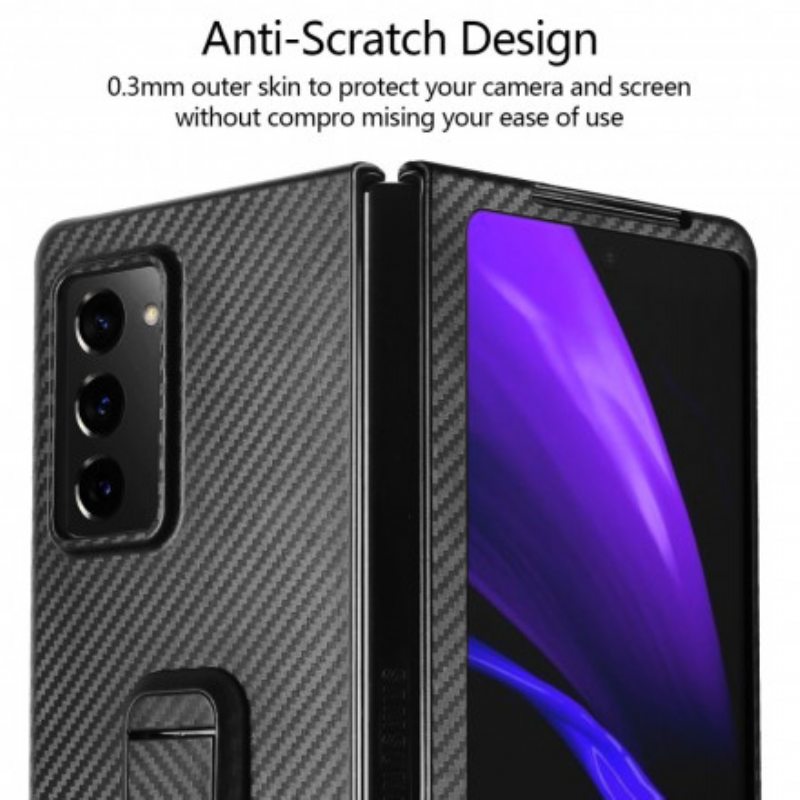 Kuori Samsung Galaxy Z Fold 2 Teksturoitu Hands-free-tuella