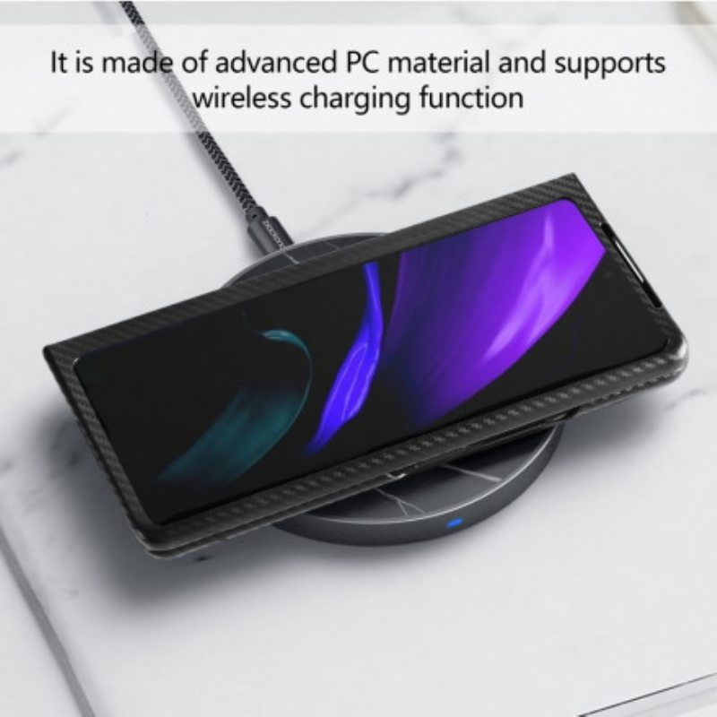 Kuori Samsung Galaxy Z Fold 2 Teksturoitu Hands-free-tuella