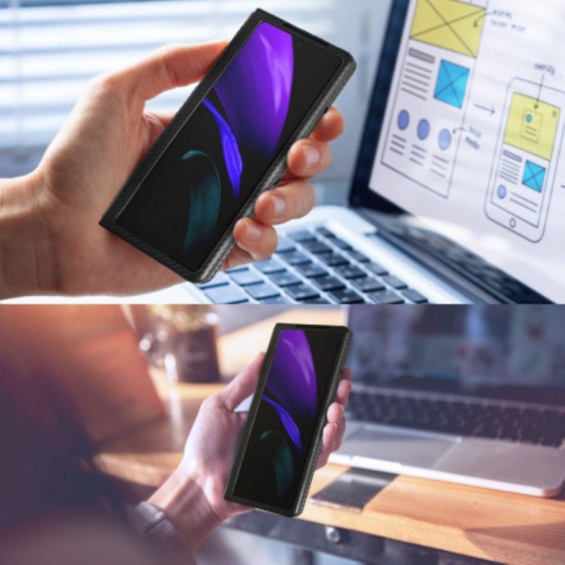 Kuori Samsung Galaxy Z Fold 2 Teksturoitu Hands-free-tuella