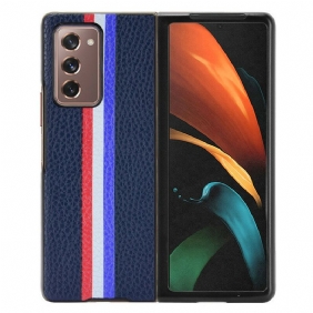 Kuori Samsung Galaxy Z Fold 2 Tricolor Litchi Keinonahkaa