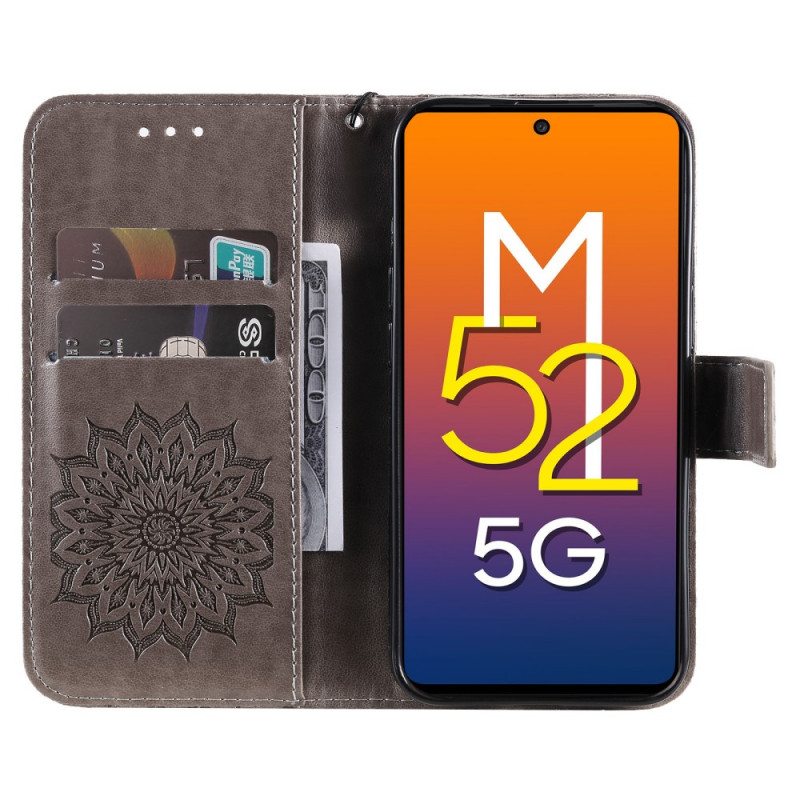 Nahkakotelo Samsung Galaxy M52 5G Itämainen Mandala