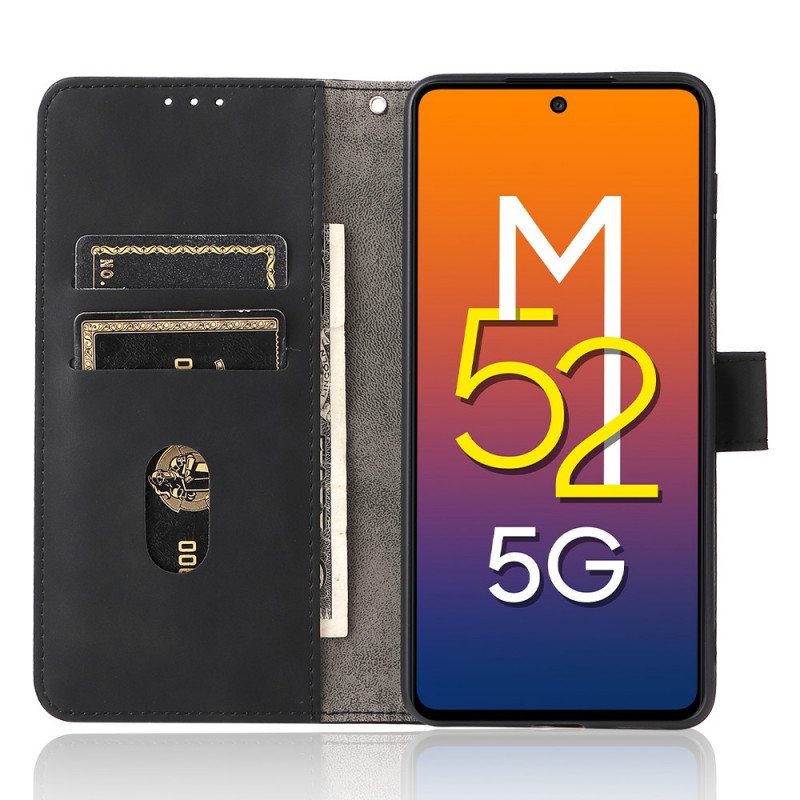 Nahkakotelo Samsung Galaxy M52 5G Suojattu Nahka