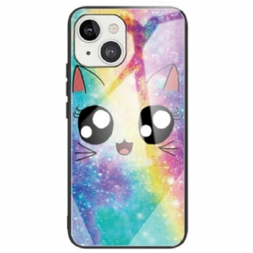 Kuori iPhone 14 Deco Cat Karkaistu Lasi