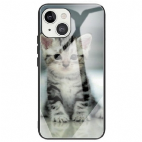 Kuori iPhone 14 Kitten Karkaistu Lasi