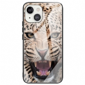 Kuori iPhone 14 Leopard Karkaistu Lasi