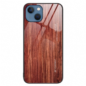 Kuori iPhone 14 Wood Design Karkaistu Lasi