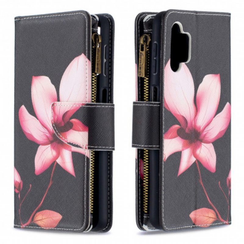 Flip Case Samsung Galaxy A32 5G Kukkavetoketjullinen Tasku