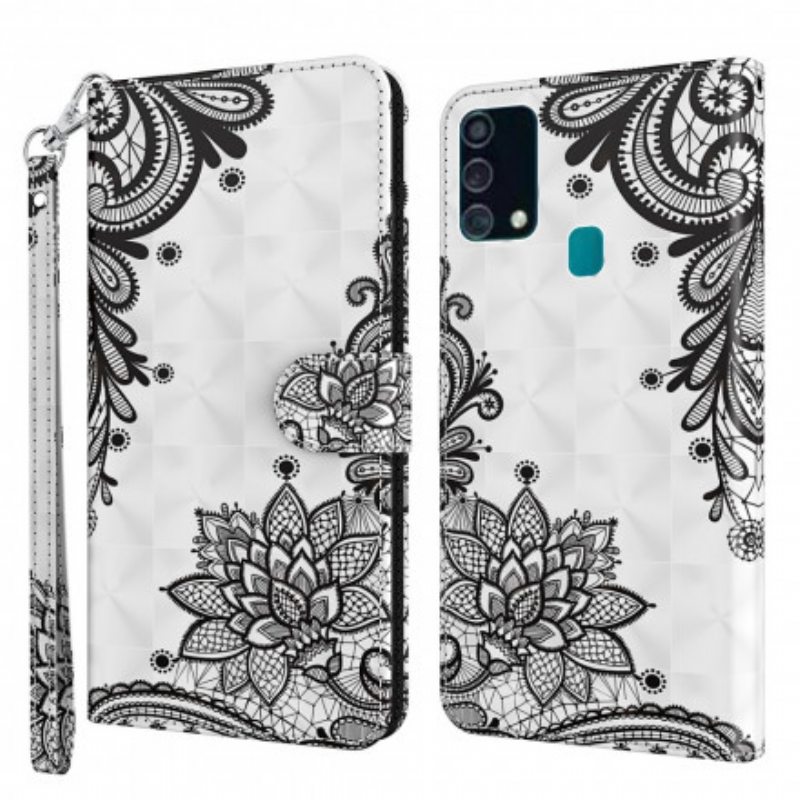 Flip Case Samsung Galaxy A32 5G Tyylikäs Pitsi