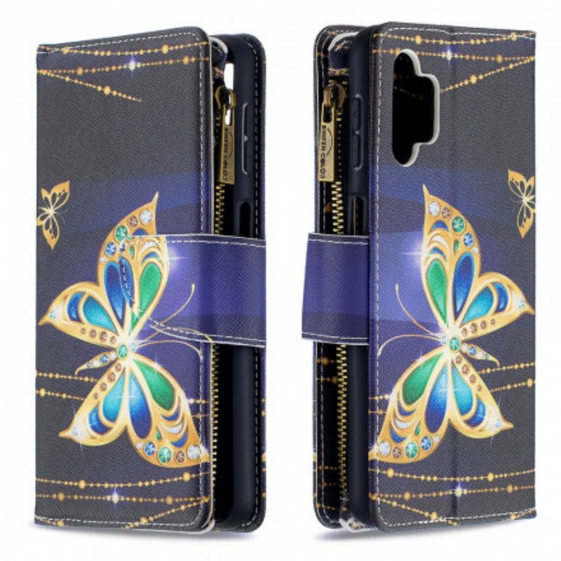 Kotelot Samsung Galaxy A32 5G Butterflies Art Vetoketjullinen Pussi