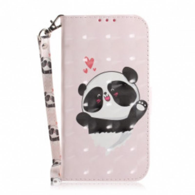 Kotelot Samsung Galaxy A32 5G Suojaketju Kuori Panda Love With Lanyard