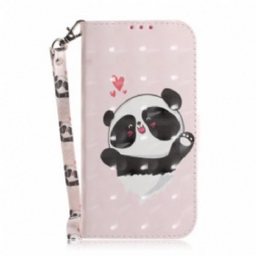 Kotelot Samsung Galaxy A32 5G Suojaketju Kuori Panda Love With Lanyard