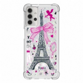 Kuori Samsung Galaxy A32 5G Eiffel-tornin Paljetteja