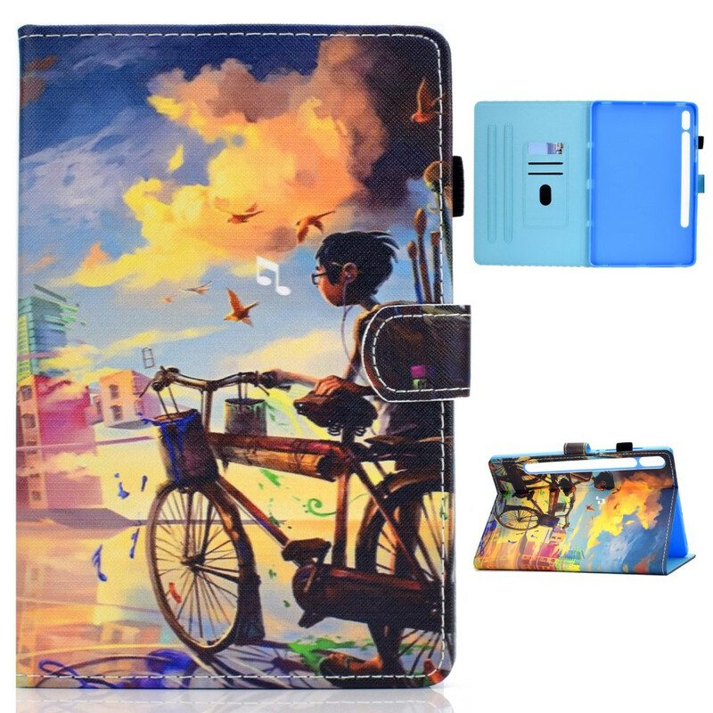 Flip Case Samsung Galaxy Tab S8 / Tab S7 Pyörä Art