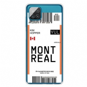 Case Samsung Galaxy M12 / A12 Boarding Pass Montrealiin