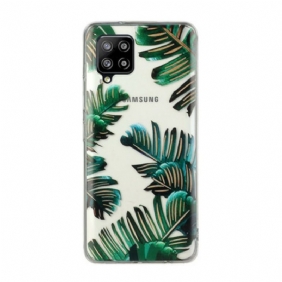 Case Samsung Galaxy M12 / A12 /läpinäkyvät Vihreät Lehdet