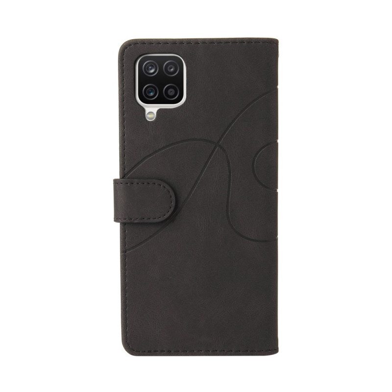 Flip Case Samsung Galaxy M12 / A12 Kaksisävyinen Signature Faux Leather