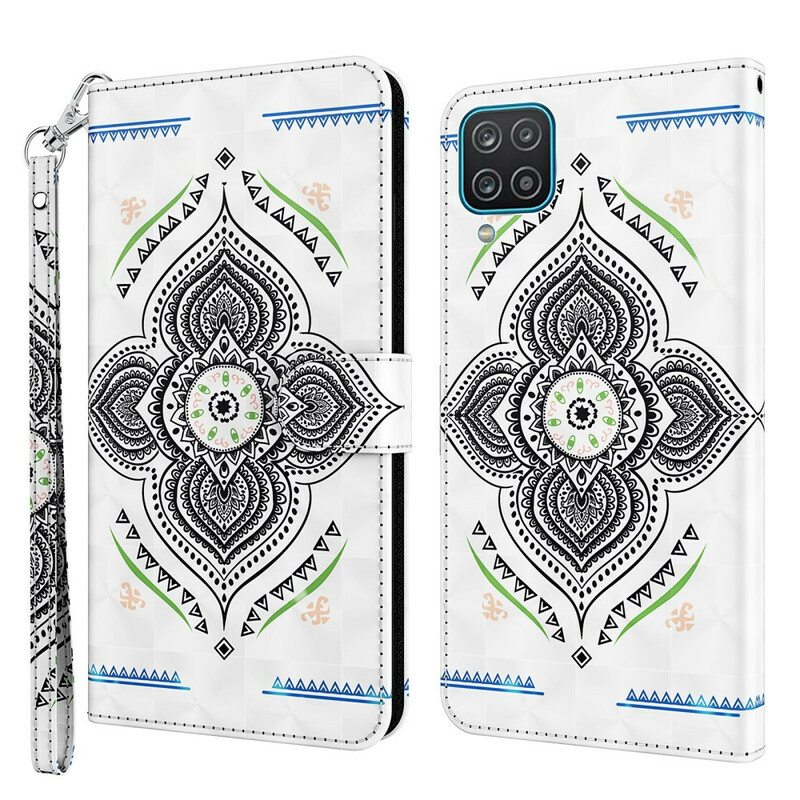 Kotelot Samsung Galaxy M12 / A12 Light Spots Mandala Kaulanauhalla