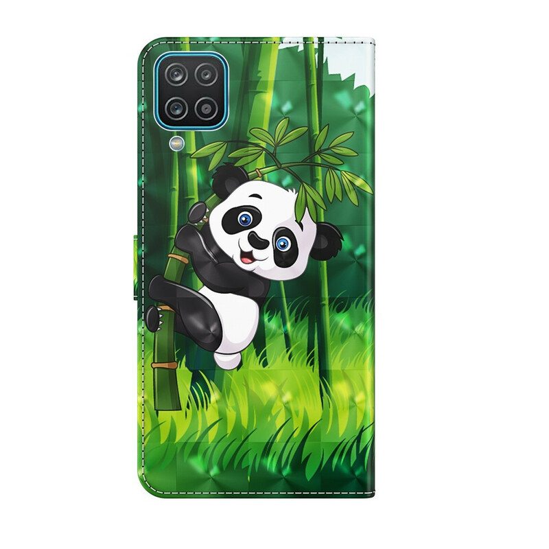 Kotelot Samsung Galaxy M12 / A12 Panda Ja Bambu