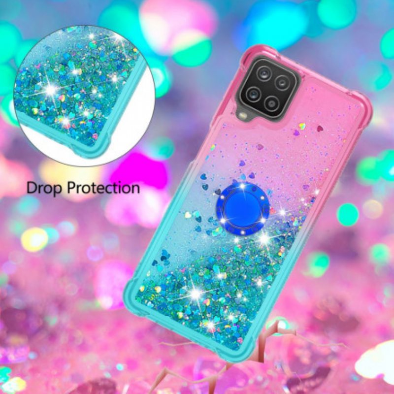 Kuori Samsung Galaxy M12 / A12 Glitter Ring-kiinnike