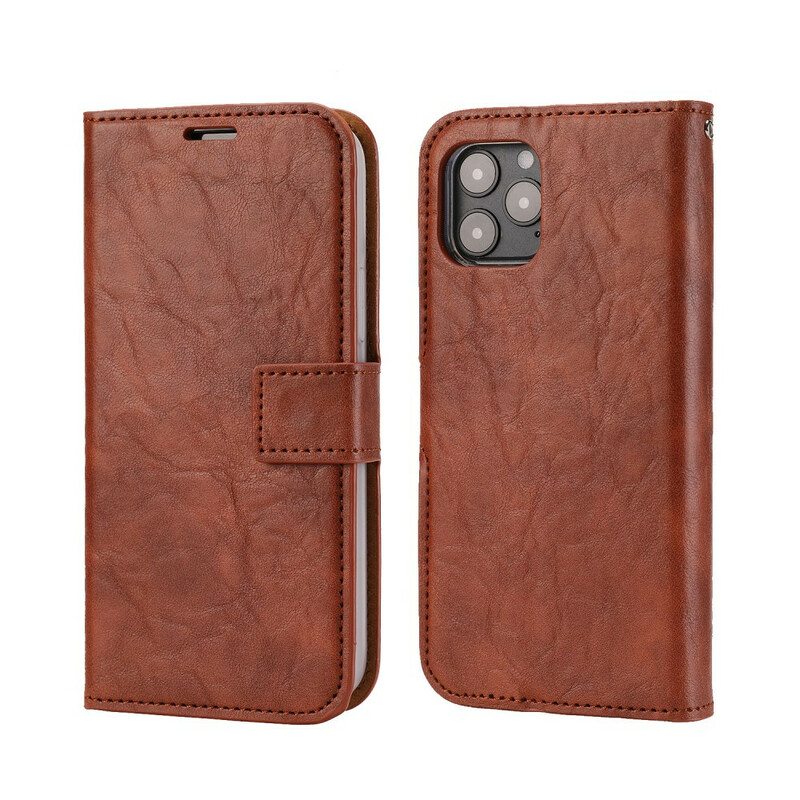 Case Nahkakotelo iPhone 12 / 12 Pro Irrotettava Distressed Leather -tyyli