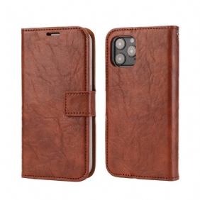 Case Nahkakotelo iPhone 12 / 12 Pro Irrotettava Distressed Leather -tyyli