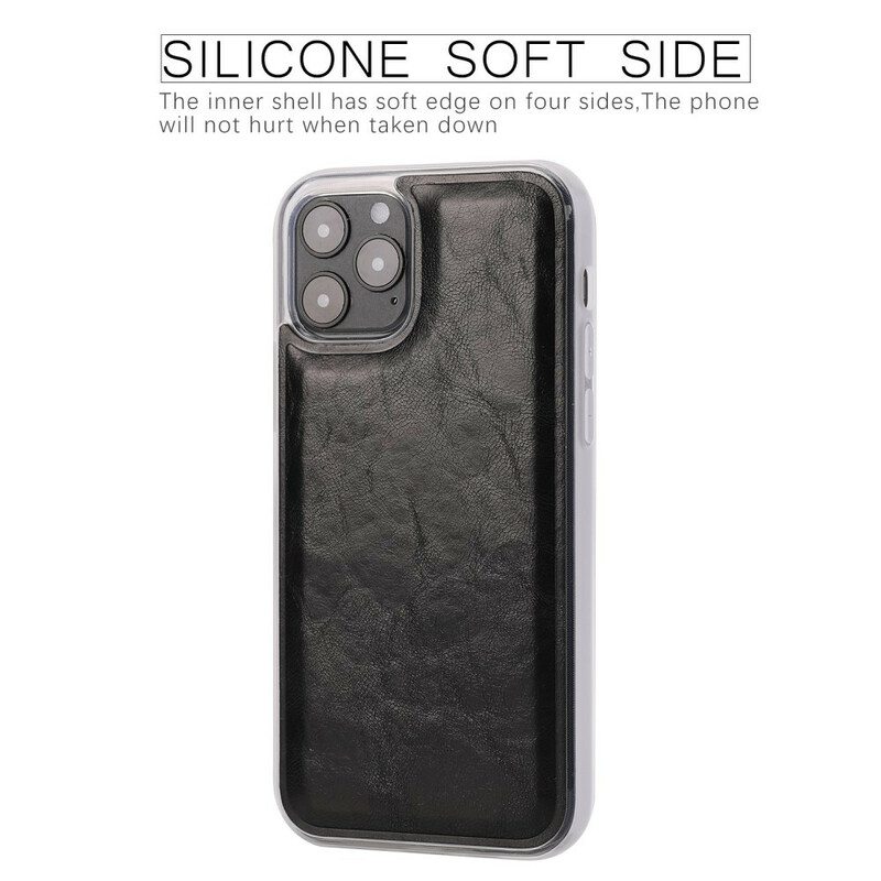 Case Nahkakotelo iPhone 12 / 12 Pro Irrotettava Distressed Leather -tyyli