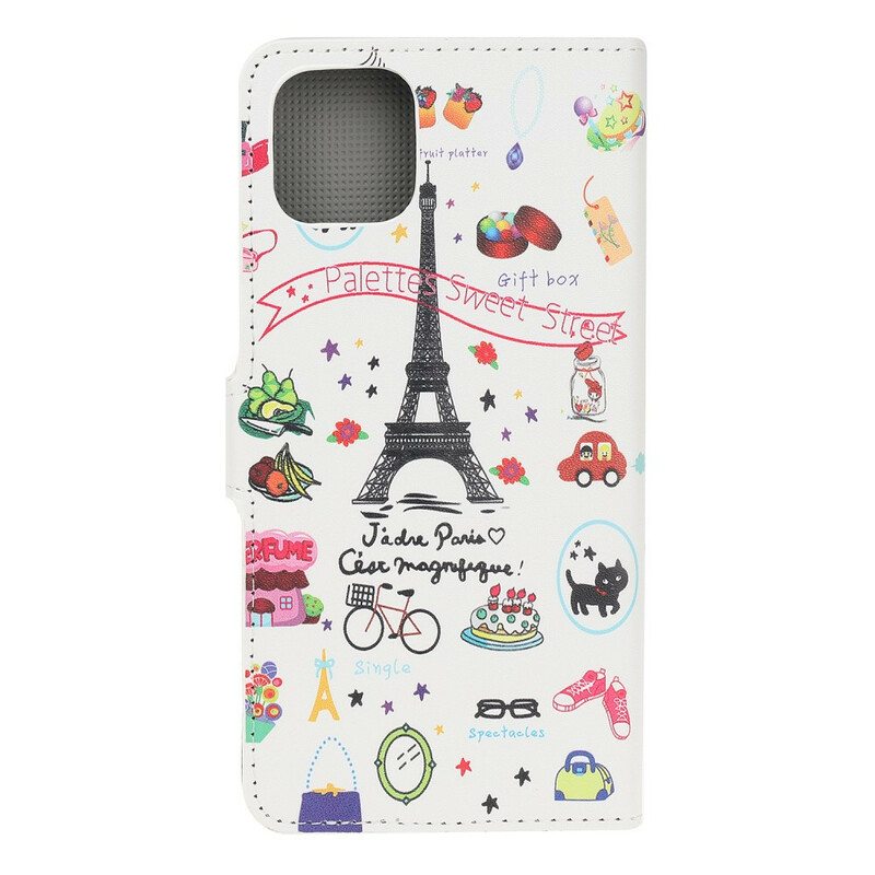 Flip Case iPhone 12 / 12 Pro Rakastan Pariisia