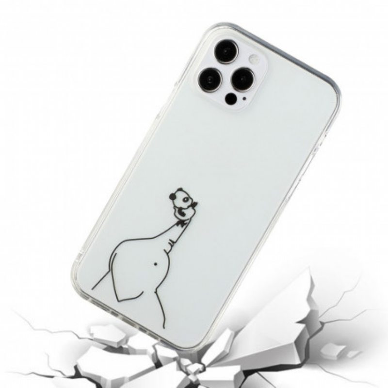 Kuori iPhone 12 / 12 Pro Panda-logopelit