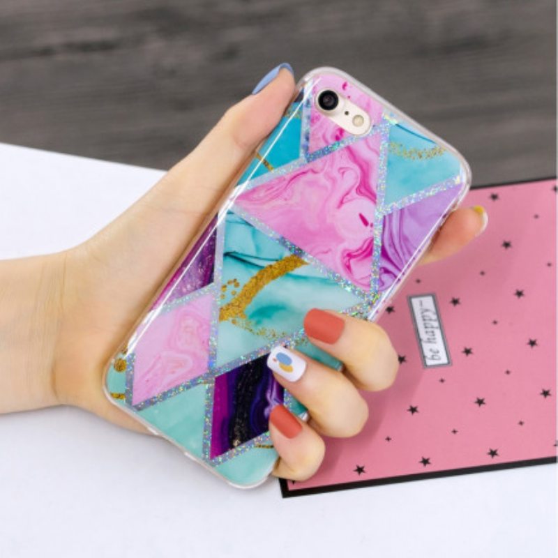 Case iPhone SE 3 / SE 2 / 8 / 7 Glitter Design Marble