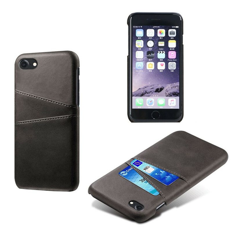 Kuori iPhone SE 3 / SE 2 / 8 / 7 Double Card Holder Ksq