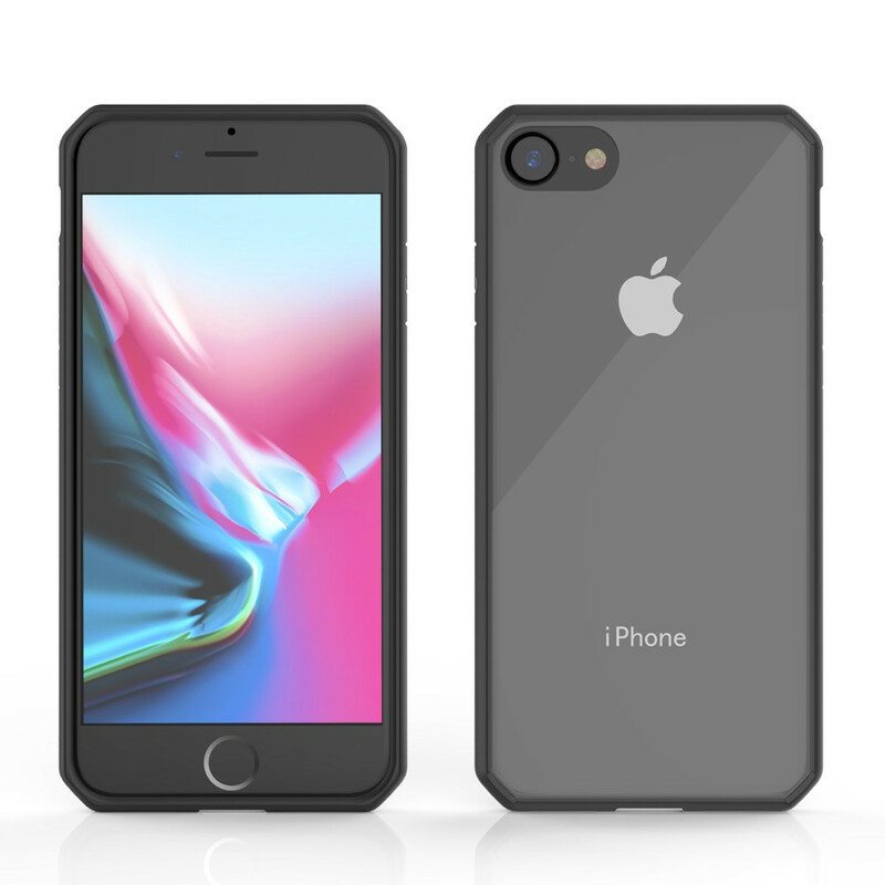 Kuori iPhone SE 3 / SE 2 / 8 / 7 Läpinäkyvät Värilliset Reunat