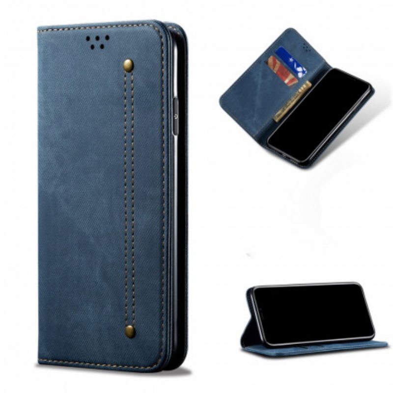 Puhelinkuoret Xiaomi Redmi Note 9 5G Kotelot Flip Denim Kangas