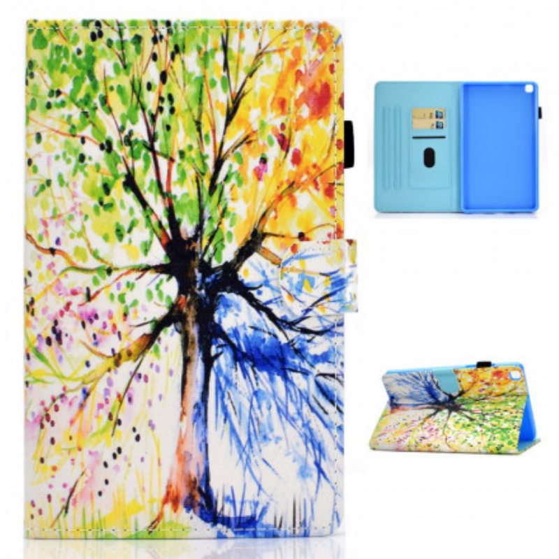 Flip Case Samsung Galaxy Tab A7 (2020) Akvarelli Puu