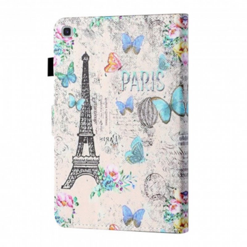 Kotelot Samsung Galaxy Tab A7 (2020) Eiffel-tornin Perhoset