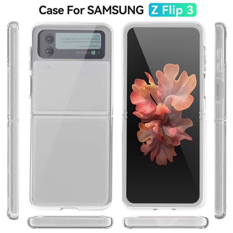 Case Samsung Galaxy Z Flip 4 Kotelot Flip Läpinäkyvä Keltaisuutta Estävä