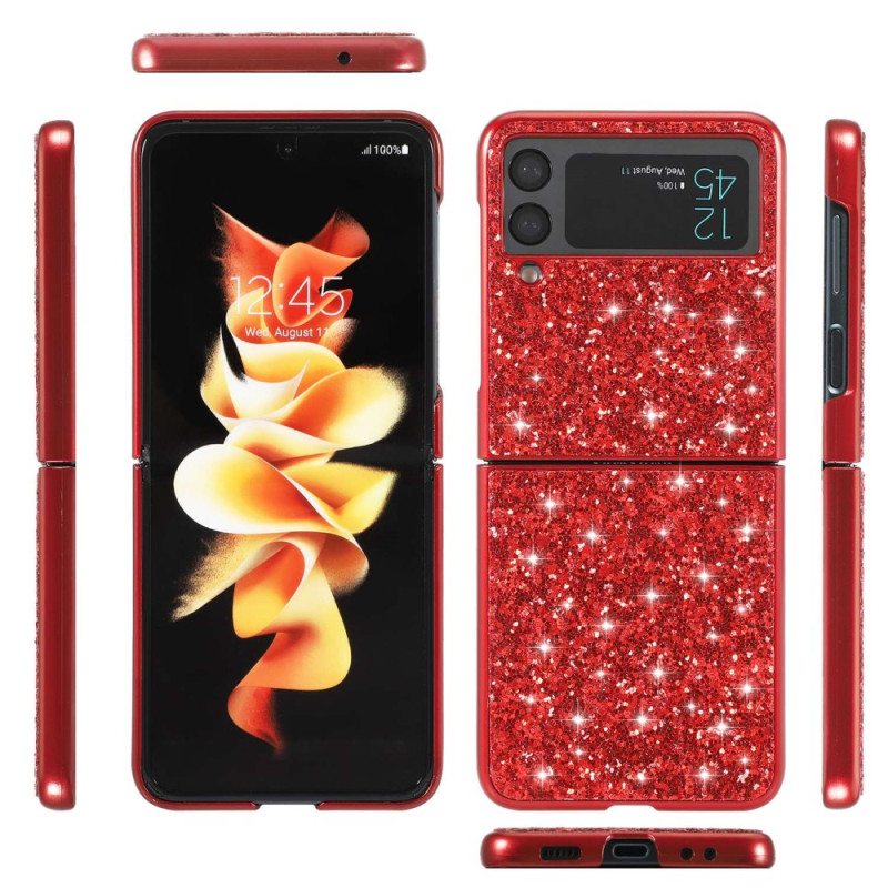 Case Samsung Galaxy Z Flip 4 Kotelot Flip Premium Paljetteja