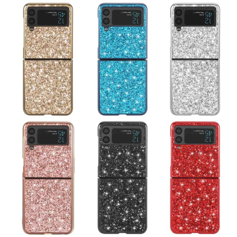 Case Samsung Galaxy Z Flip 4 Kotelot Flip Premium Paljetteja