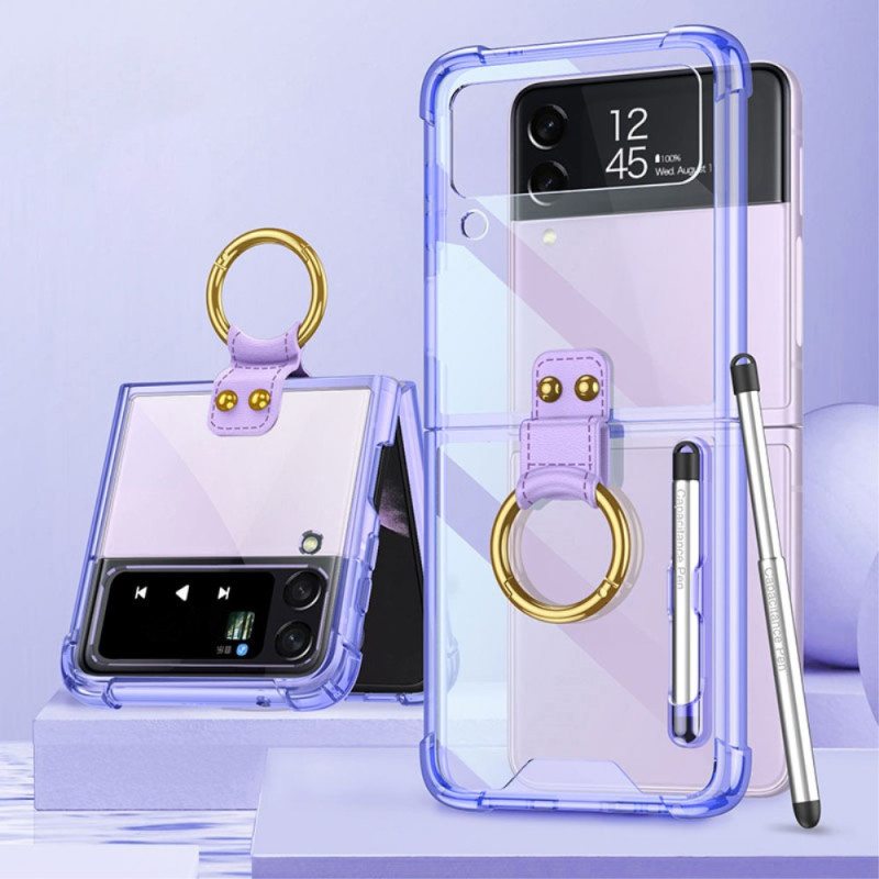 Case Samsung Galaxy Z Flip 4 Kotelot Flip Sävytetty Gkk Stylus -kynällä