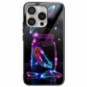 Kuori iPhone 16 Pro Max Karkaistu Lasi Fluoresoiva Höyhen