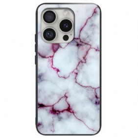 Kuori iPhone 16 Pro Max Purppuraa Marmoria Karkaistua Lasia Suojakuori