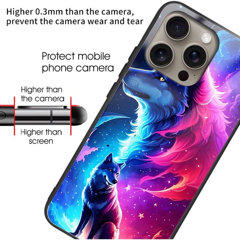 Kuori iPhone 16 Pro Max Starry Wolf Karkaistu Lasi