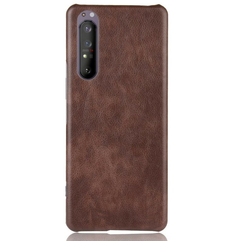 Case Sony Xperia 1 II Litsi-nahkaefekti