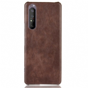 Case Sony Xperia 1 II Litsi-nahkaefekti