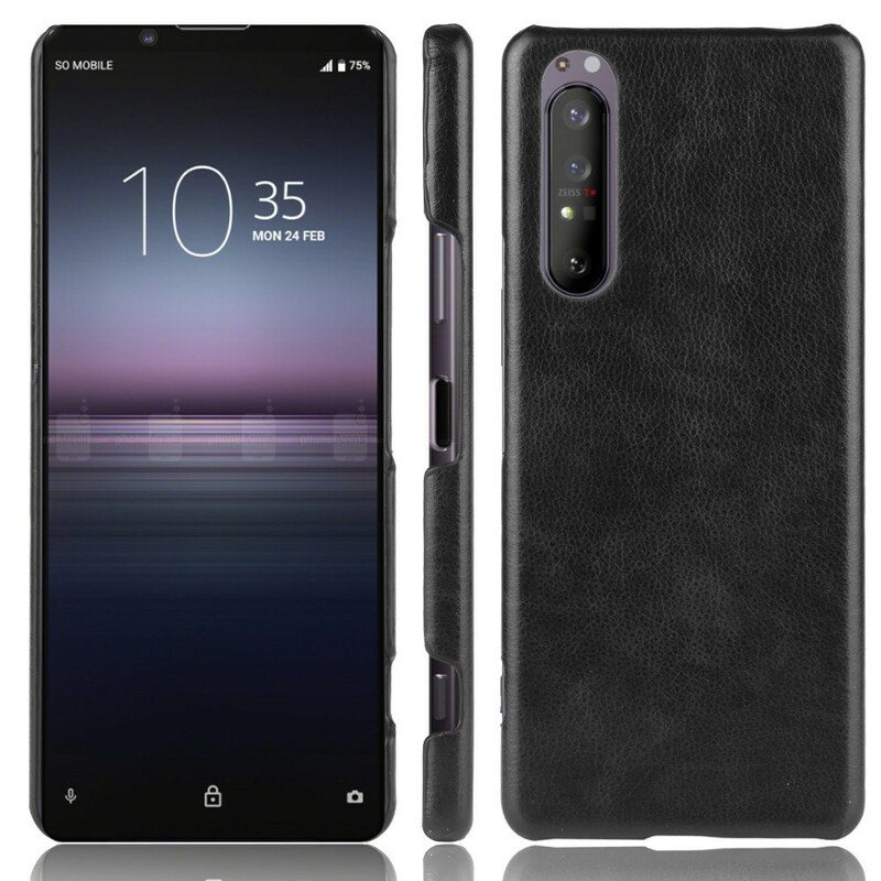 Case Sony Xperia 1 II Litsi-nahkaefekti