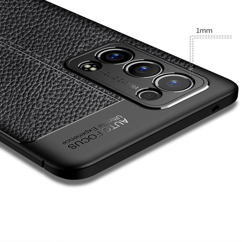 Case Oppo Reno 6 Pro 5G Litchi Double Line Nahka