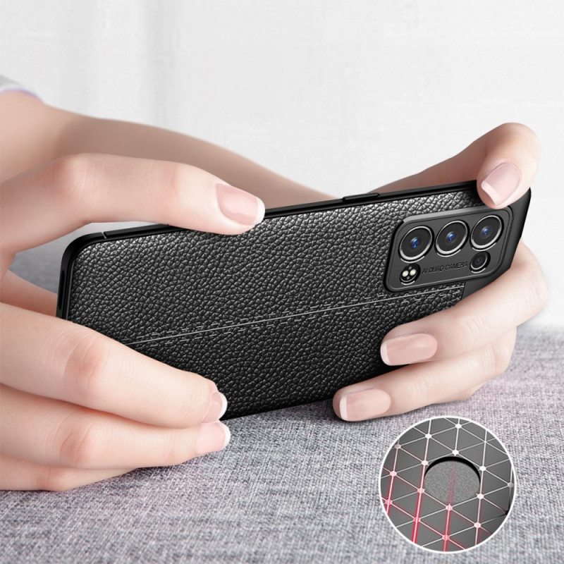 Case Oppo Reno 6 Pro 5G Litchi Double Line Nahka