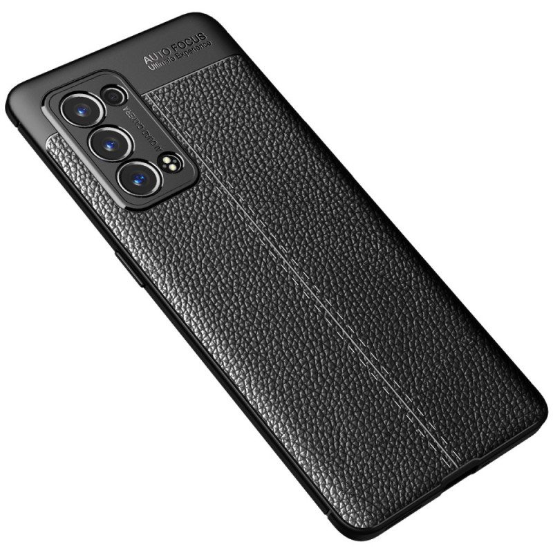 Case Oppo Reno 6 Pro 5G Litchi Double Line Nahka