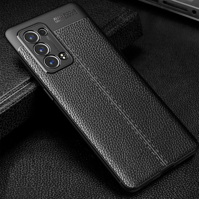 Case Oppo Reno 6 Pro 5G Litchi Double Line Nahka